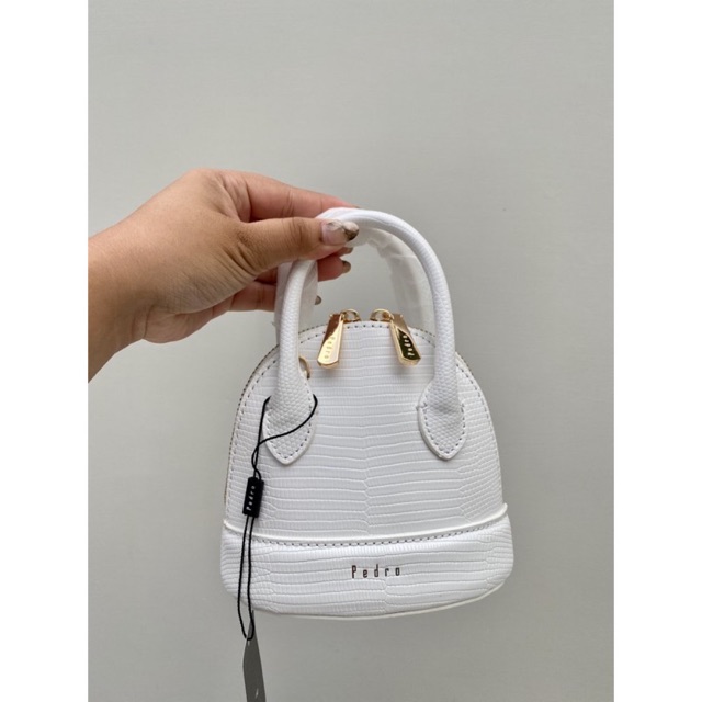 Mini Lizard-effect Top Handle Bag