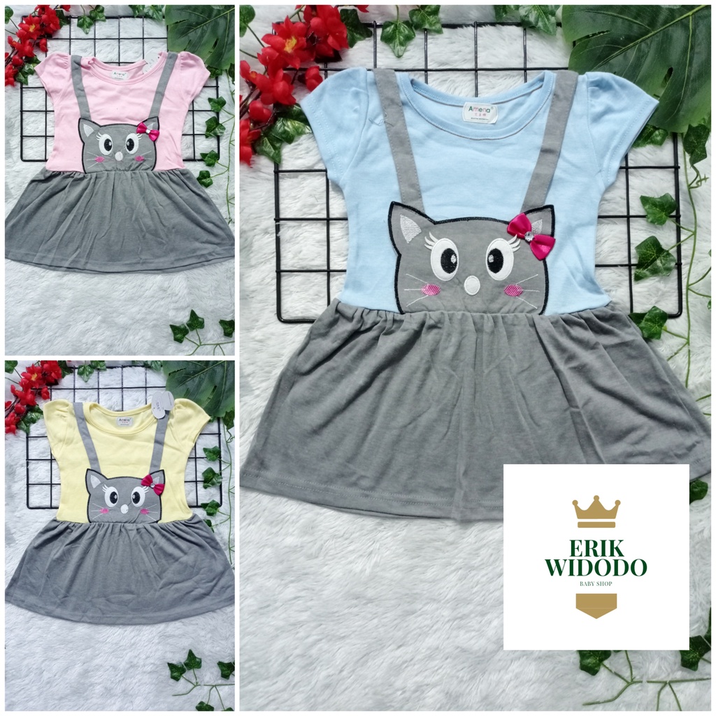 Baju Bayi Amena Murah / Rok Bayi Perempuan Motif kucing