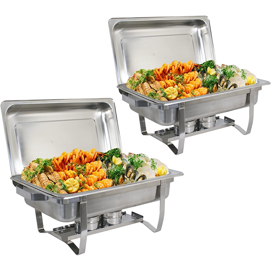 Chafing Dish 11L Tempat Makan Atau Prasmanan Stainless Steel Tanpa Sekatan