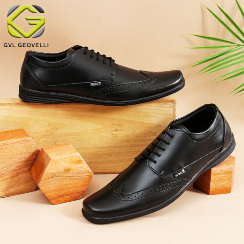 SEPATU PANTOFEL HITAM PRIA PANTOPEL KULIT ASLI FORMAL KERJA KANTORAN DINAS PRIA GAYA