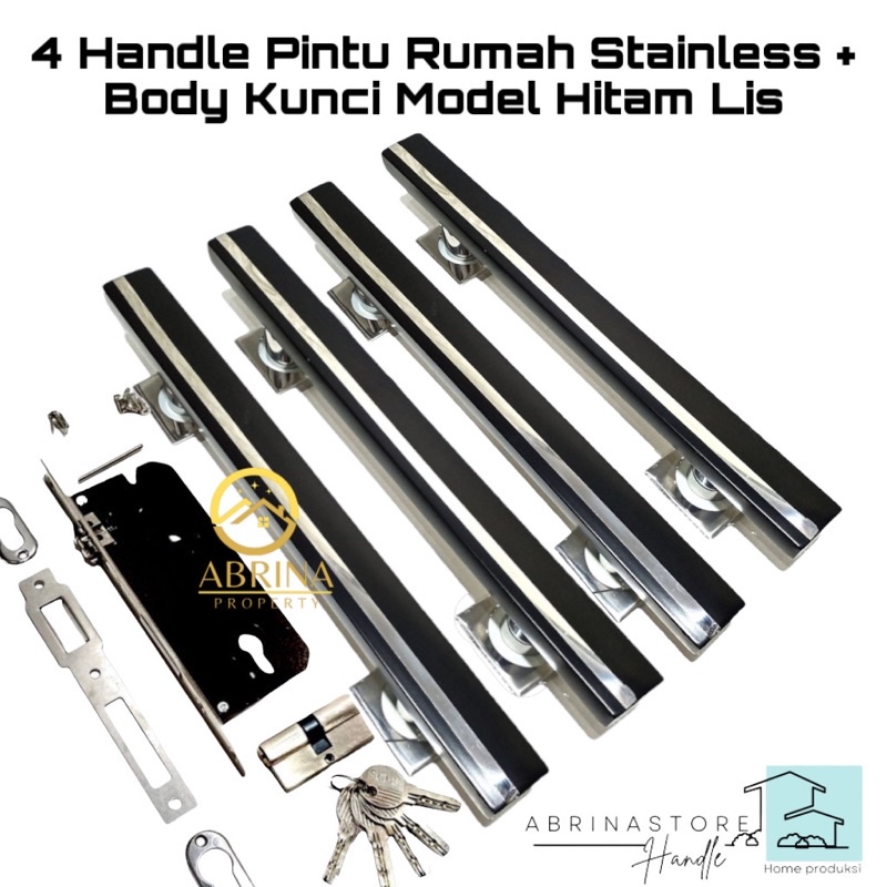 1 set handle pintu rumah stainless panjang 33cm 45cm gagang tarikan pintu rumah minimalis handel hendel pintu rumah