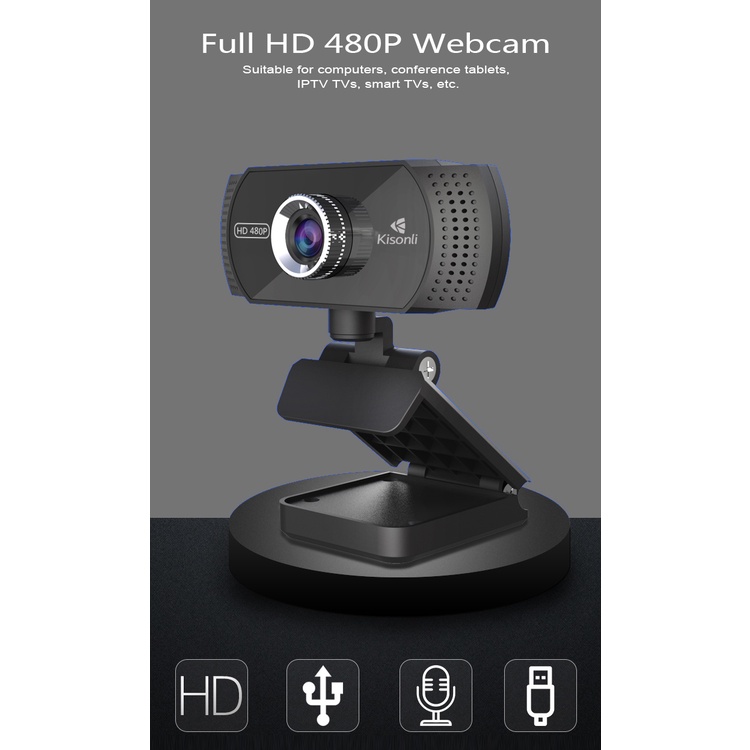 XOBOX - Kamera PC HD 2.0 USB Video Call Siaran Rapat Webcam Hidup PC-5