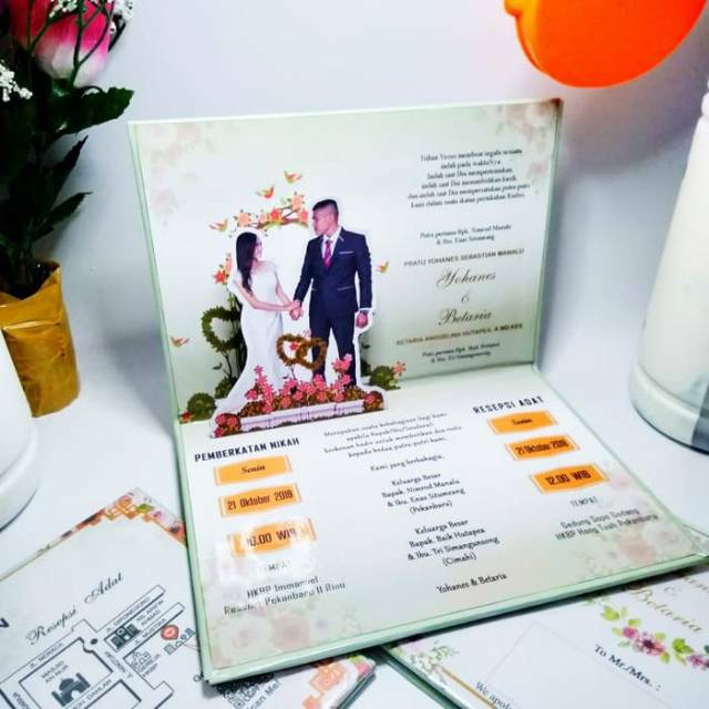 [Repeat Order] Undangan Pernikahan Hardcover Unik 3D Pop Up Wedding gate