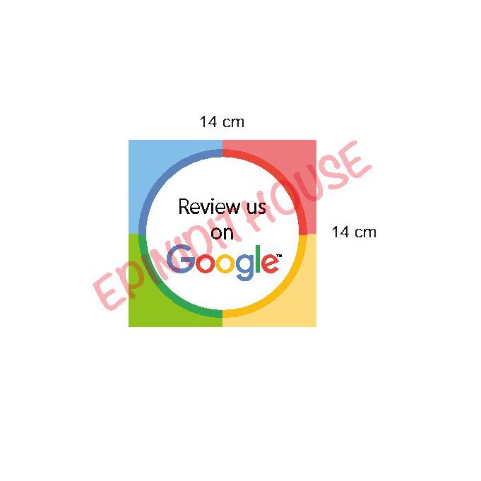 

Stiker Vinyl Review Us on Google Ulas Kami Restoran Toko Makanan Shop Smartphone Online Shop