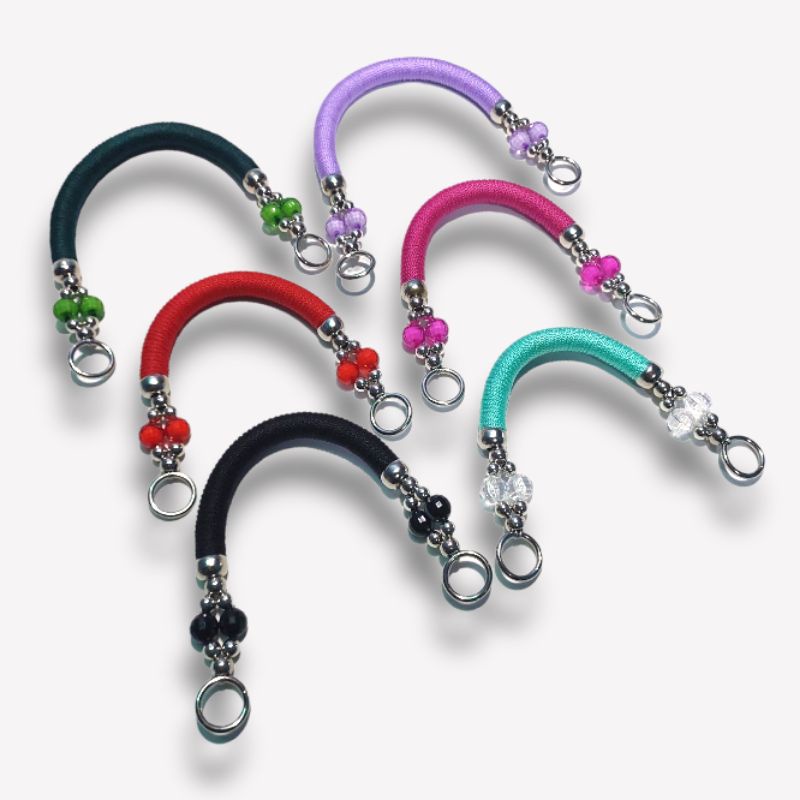 Sepasang Handle Tas tali kur model anggur 35cm untuk tas tali kur, tas rajut dan tas jali