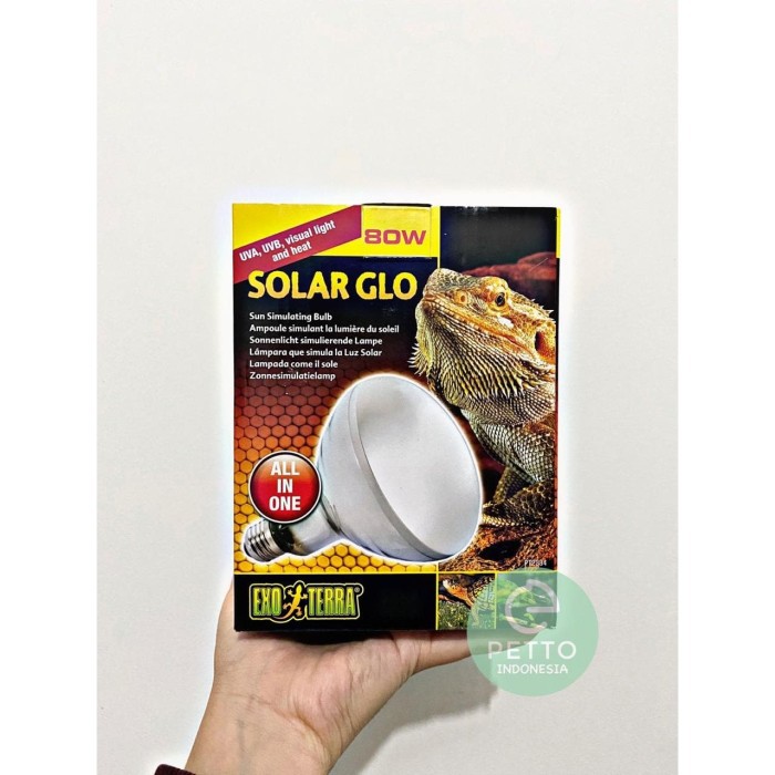 Exo Terra Solar Glo Mercury VapourLamp 80Watt Exoterra bearded dragon sulcata pardalis istar aldabra