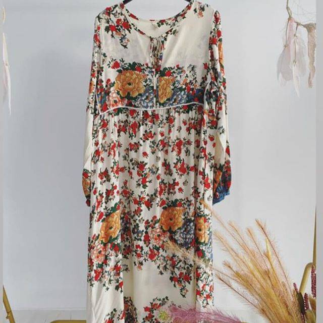 DRESS BANGKOK / DRESS WANITA/ Dress flower kuning bangkok