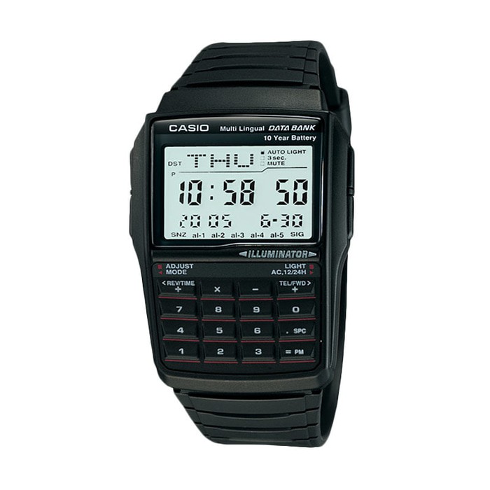Jam Tangan Pria Casio DBC-32-1A Original DATABANK Calculator