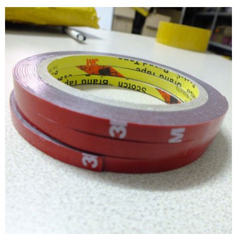 [ISOLASI] - JETTING Selotip Double Tape Acrylic 3m x 8mm - SC-3M - Red