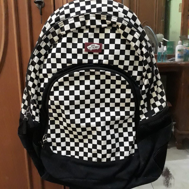 (Never Been Used) Bukan Preloved Tas Puggung Checkerboard Backpack Vans Original