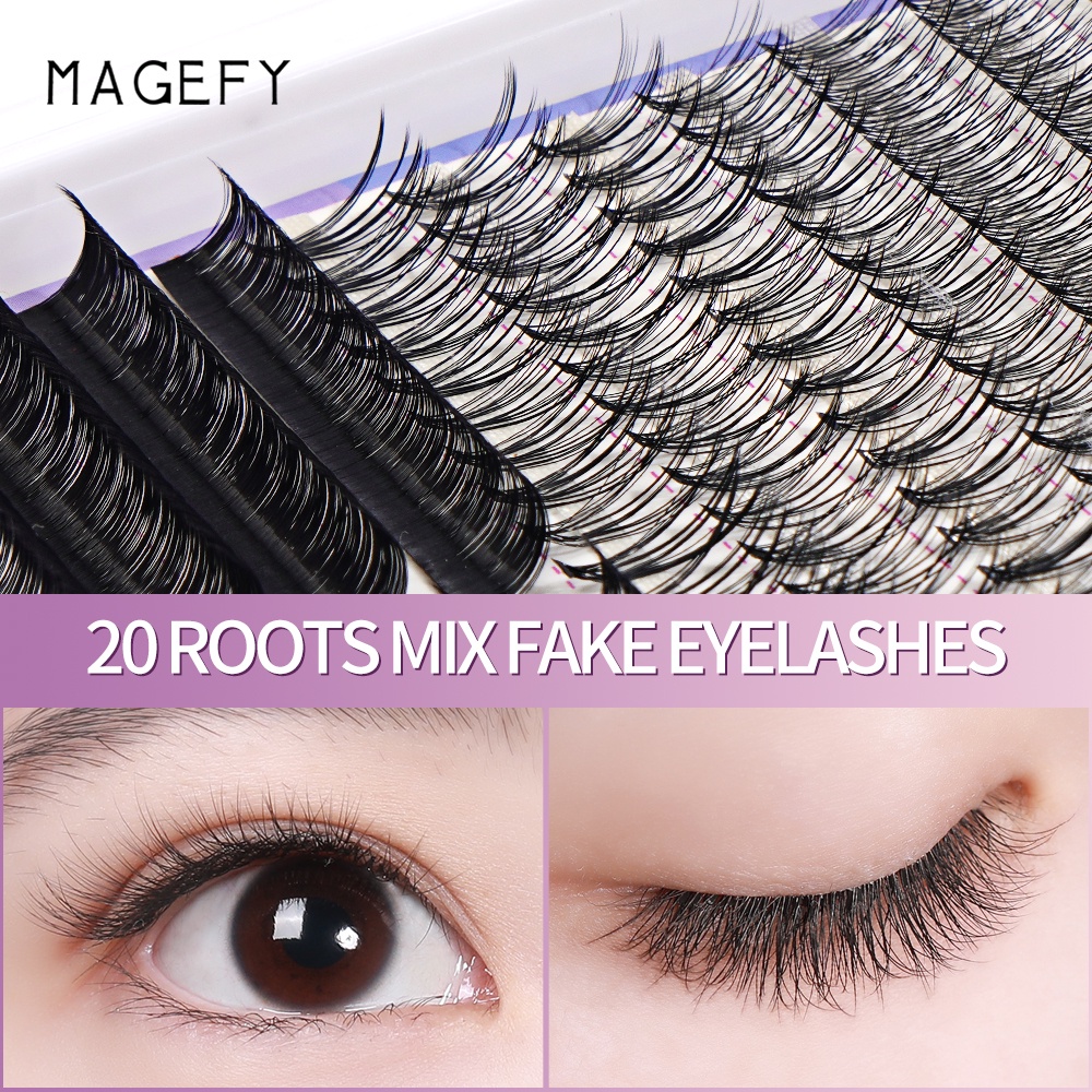 Magefy False Eyelashes High Quality 3D Natural Fairy Style Lash 11-14mm C-Level Curl Lash Extension