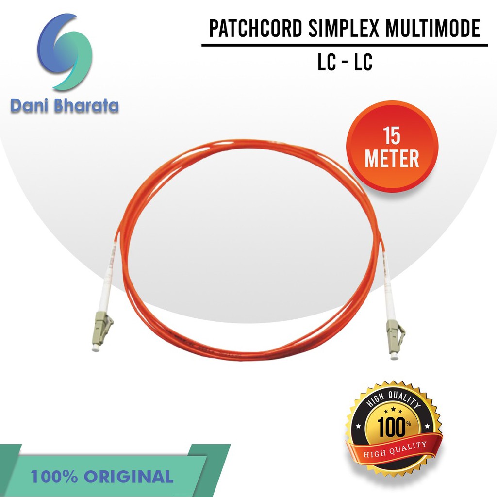 Patchcord Multimode LC LC Simplex 15 Meter Fiber Optik Patchcord