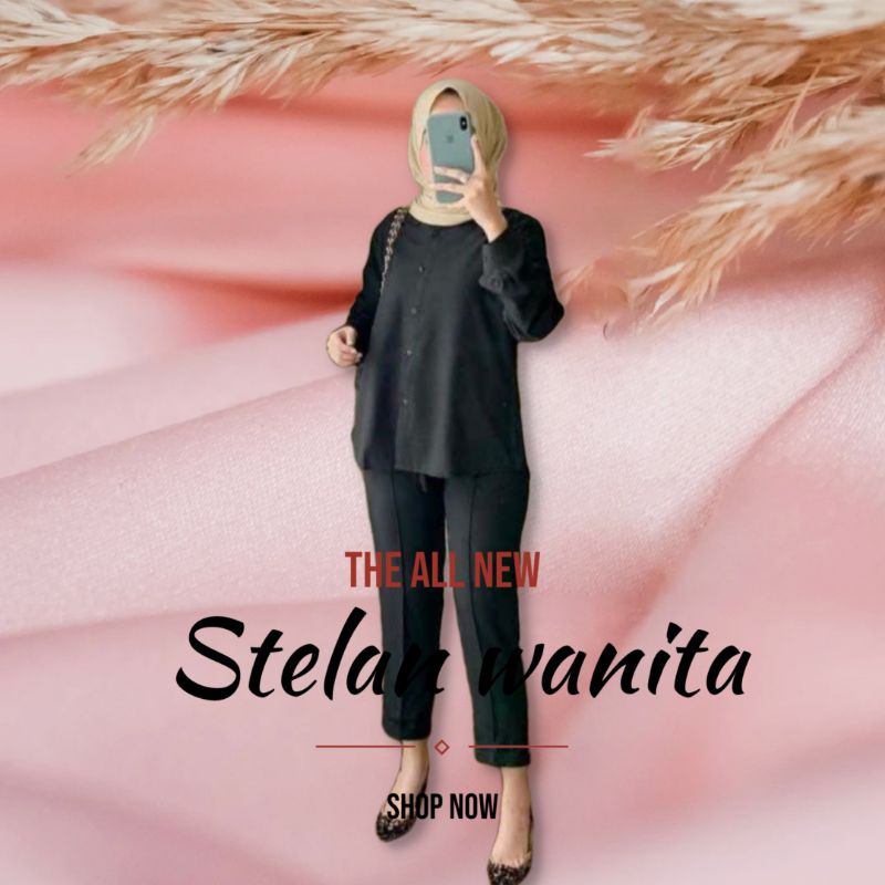 BAJU SETELAN WANITA ONE SET NABILA ARIANA SET CEL SALSABILA D HIJAB PASHMINA