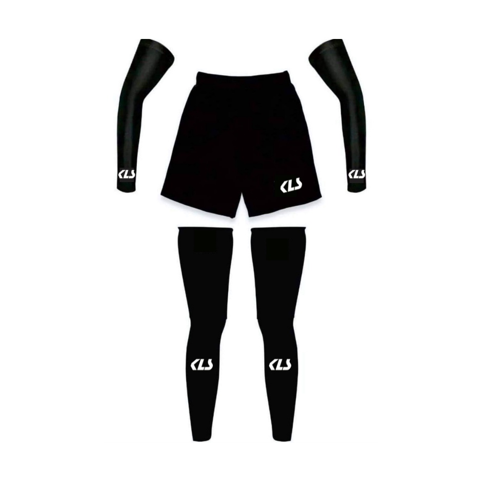 Manset Olahraga Full Set Paket Hemat Manset tangan, Manset Kaki, Celana Pendek 3 in 1 Jersey Volly-1