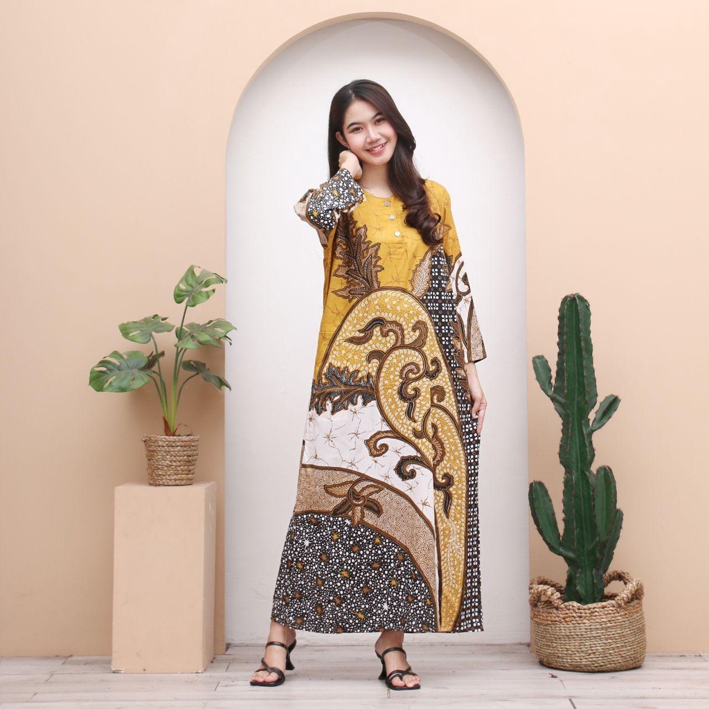 Longdres Batik SAFARA Daster Panjang Busui Batik Terbaru By Grosir Daster