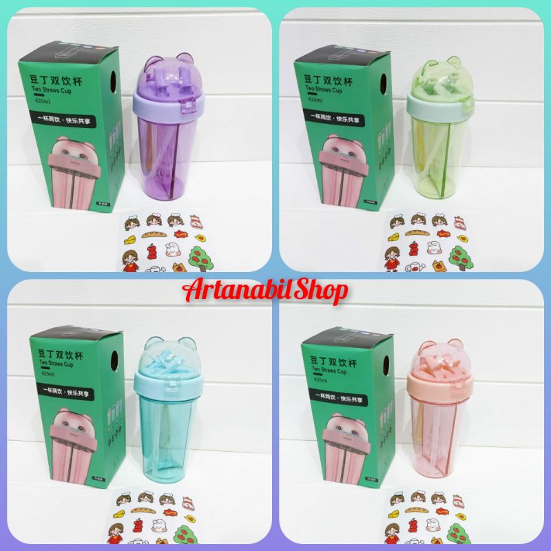 Botol 2 Sisi 460ml Free Stiker Lucu