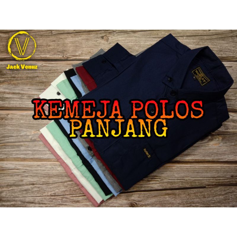 KEMEJA JUMBO PRIA LENGAN PANJANG BAJU POLOS COWOK WARNA LENGKAP