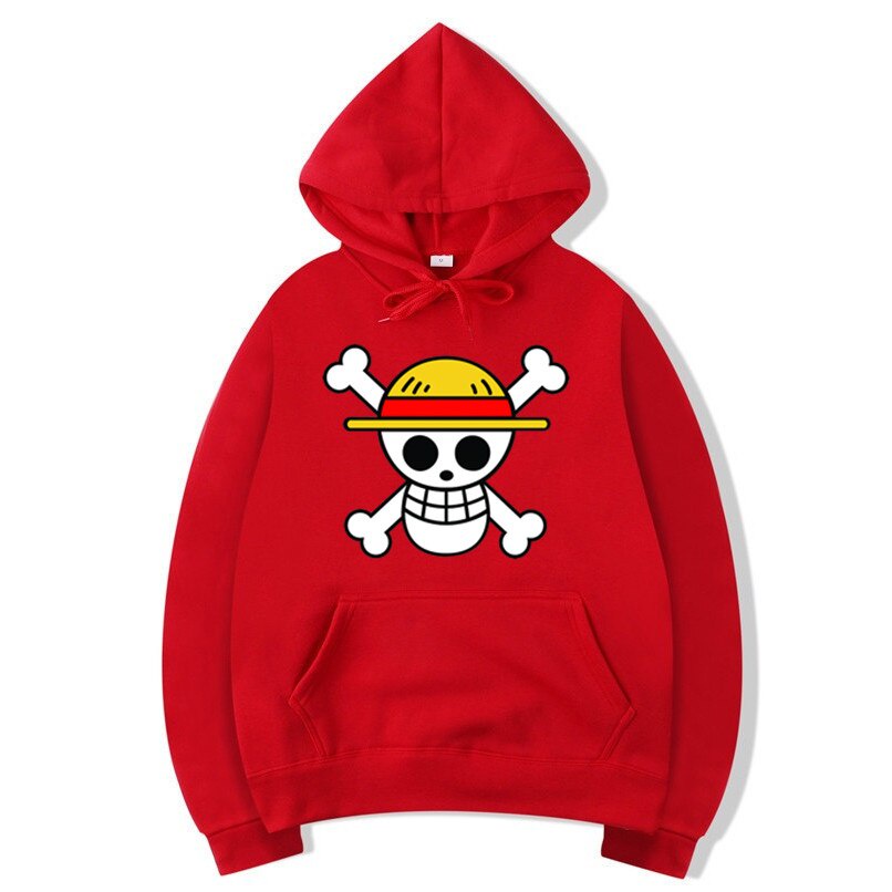 Sweater hoode One Piece Print Logo Depan Besar || Jumper Hoodie One Piece Big Logo ( Pria &amp; Wanita )