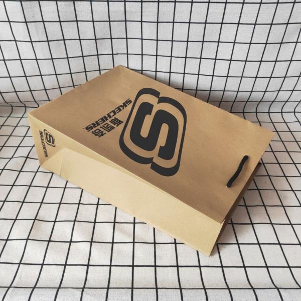 

T10 Skechers Spot Goods Skaiqi Thickened Plus-Sized Kraft Paper Bag Handbag Shoe Box Clothing Gift S