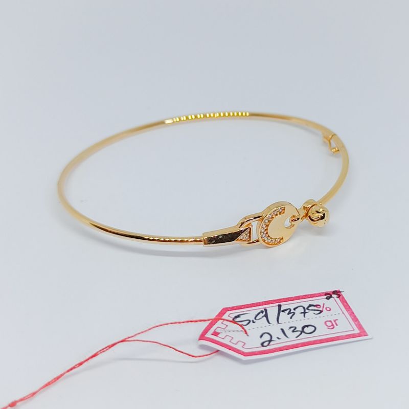 GELANG OVAL TERBARU EMAS ASLI 375%/8K