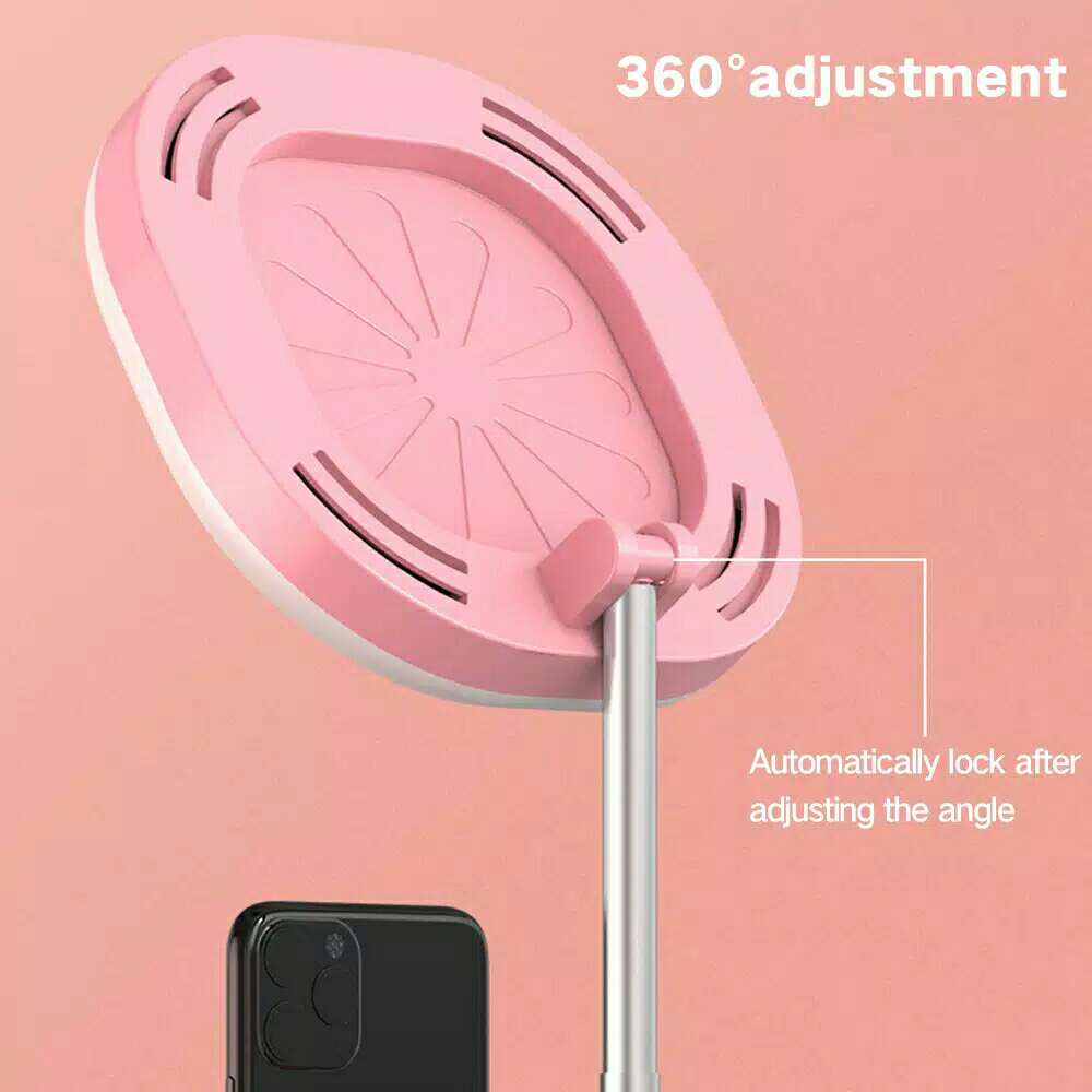 SUPER66 live streaming light, selfie light dengan holder, portable ring light, lampu make up Y3