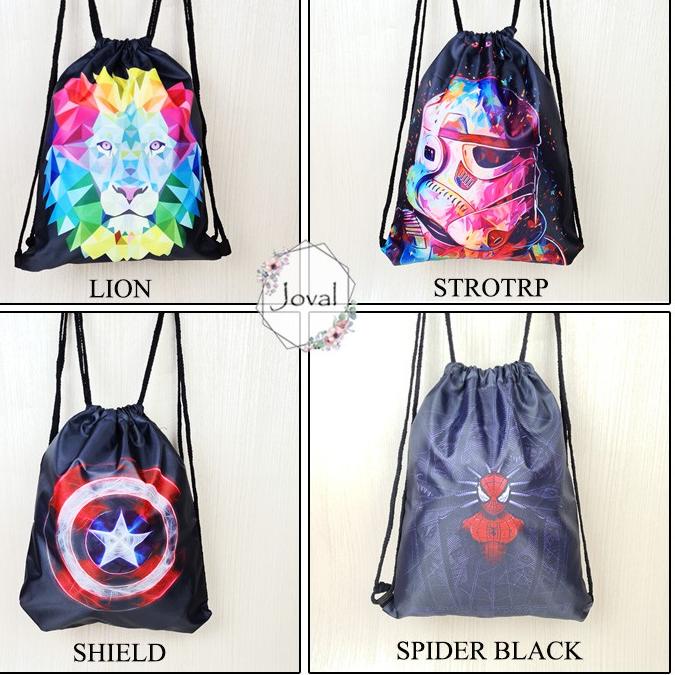 Produk IMPORT  TAS SERUT / STRING BAG FASHION ANAK / WANITA / PRIA 8C45 ➛