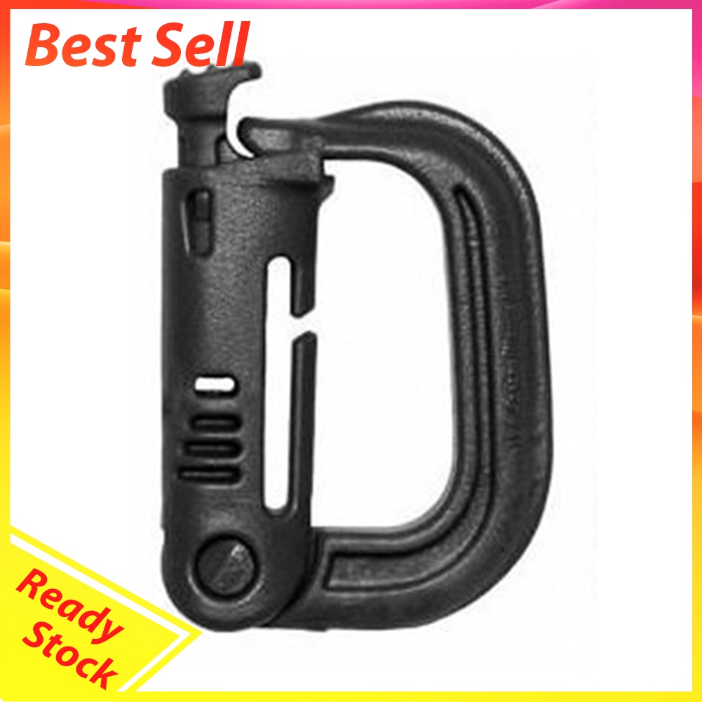 Lightweight Outdoor D-Shape Backpack Carabiner Plastic Steel Hanging Clasp