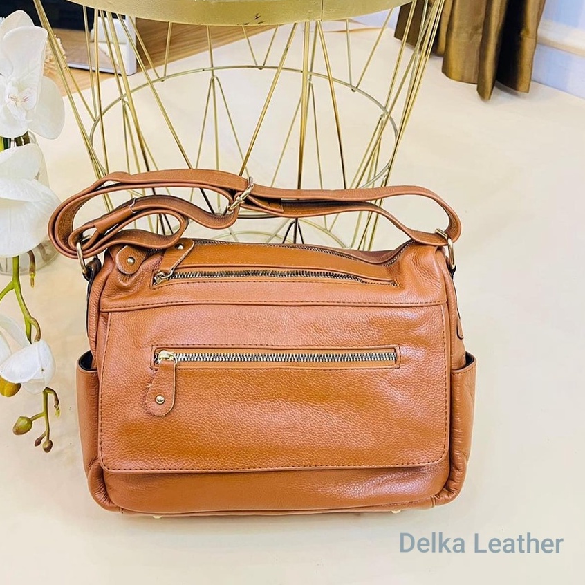 Tas Kulit Asli DL666 Wanita/ Tas Papirut Asli Kulit Sapi Garut/ Fahion Tas Kulit 100% Original Selem