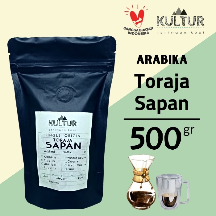 

COFFEE BEAN KOPI ARABIKA TORAJA SAPAN 500GR
