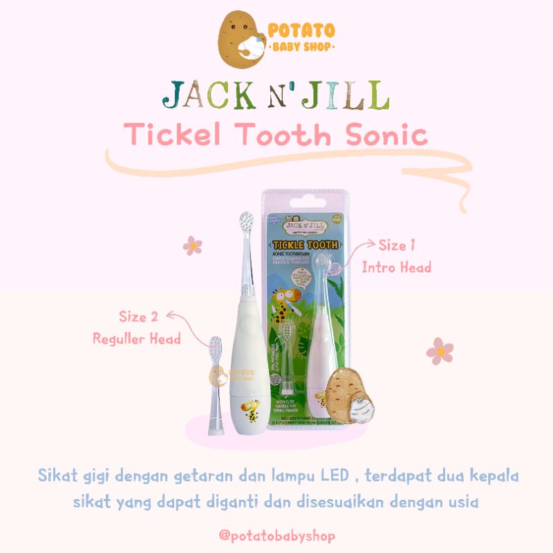 Jack N Jill Tickle Tooth Sonic Toothbrush (0-6 Tahun) sikat gigi elektrik