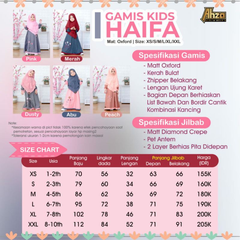 Gamis Kids HAIFA by Ahza