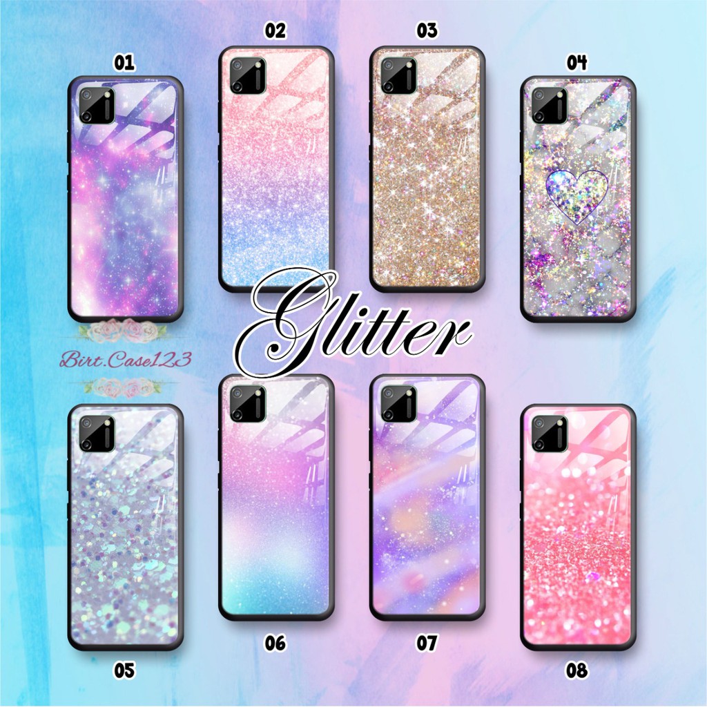 Softcase back case glass Kaca GLITTER Oppo A1K A3S A5S A7 A12 A11K A5 a9 A11 A15 A31 BC2331