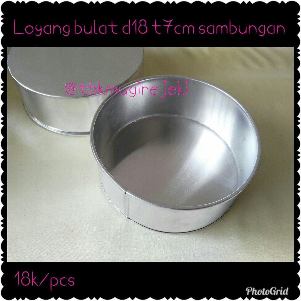 Loyang Bulat Diameter 18 cm Tinggi 7 cm - Loyang Kue - 18x18x7