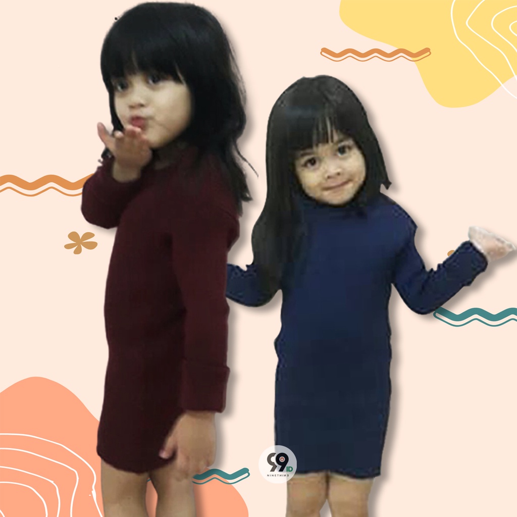 DRESS RAJUT ANAK 4-6th PLAIN ADILLA KNIT DRESS