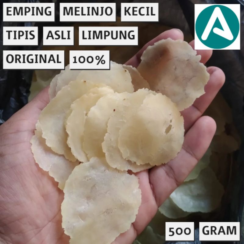 

Emping melinjo kecil tipis (1 biji) 500gram asli Limpung Batang Jateng