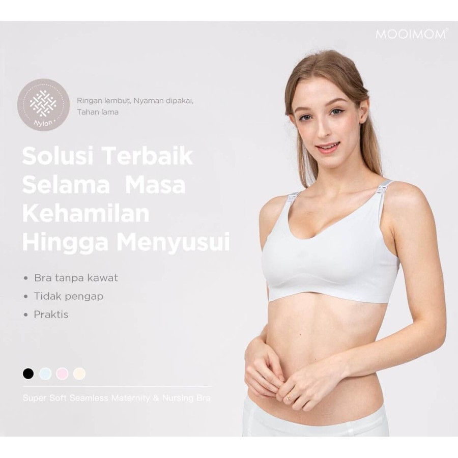 Mooimom Super Soft Seamless Maternity &amp; Nursing Bra B93103 - Bra Menyusui