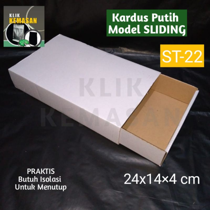 

KOTAK SLIDING ST-22 PUTIH KOTAK KARTON BOX DUS PACKING HP AKSESORIS SOUVENIR