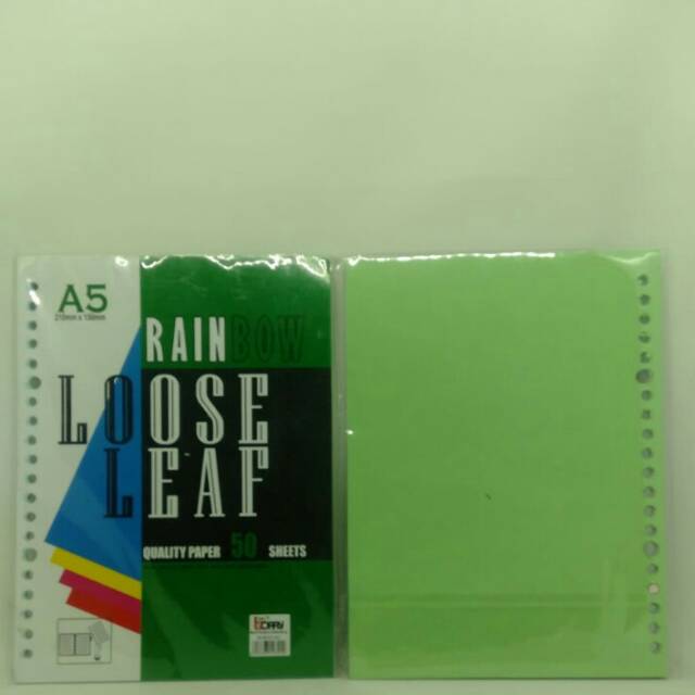 Looseleaf A5 -50 rainbow polos