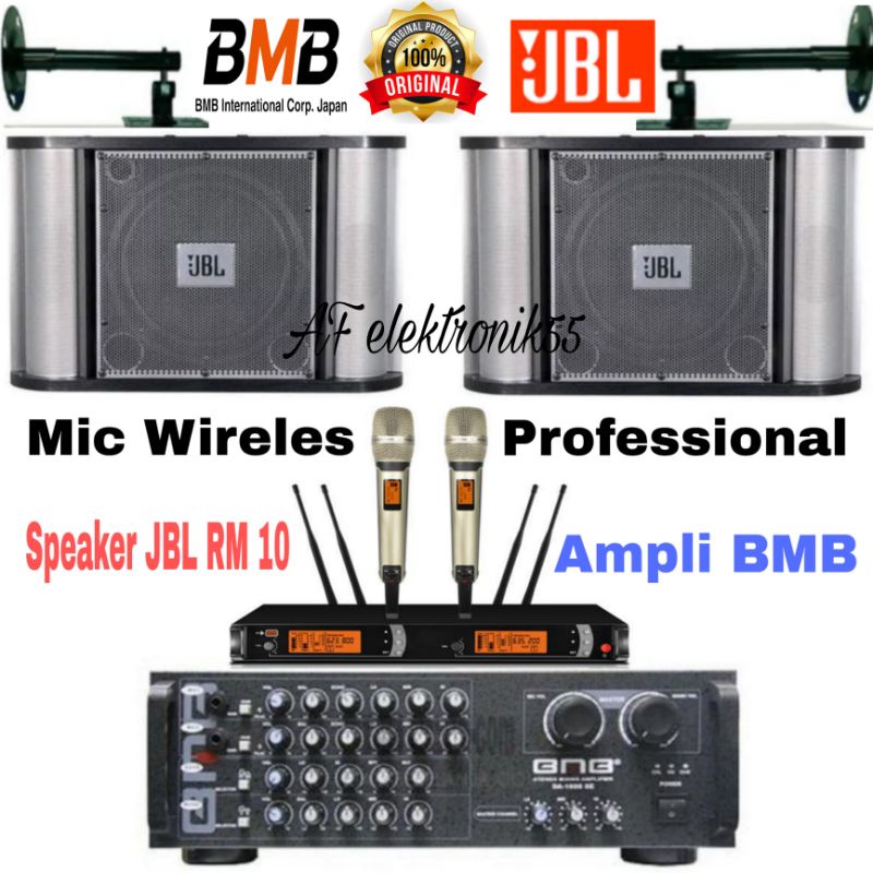 Paket Karaoke Speaker JBL + Amplifier BMB Original
