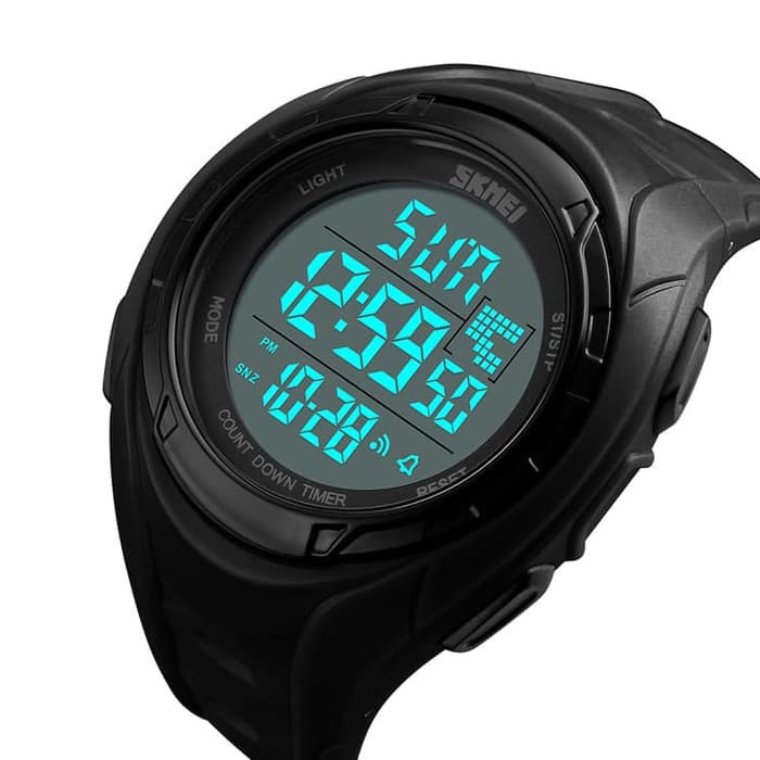 Jam Tangan Pria Digital Skmei 1313 Black Water Resistant