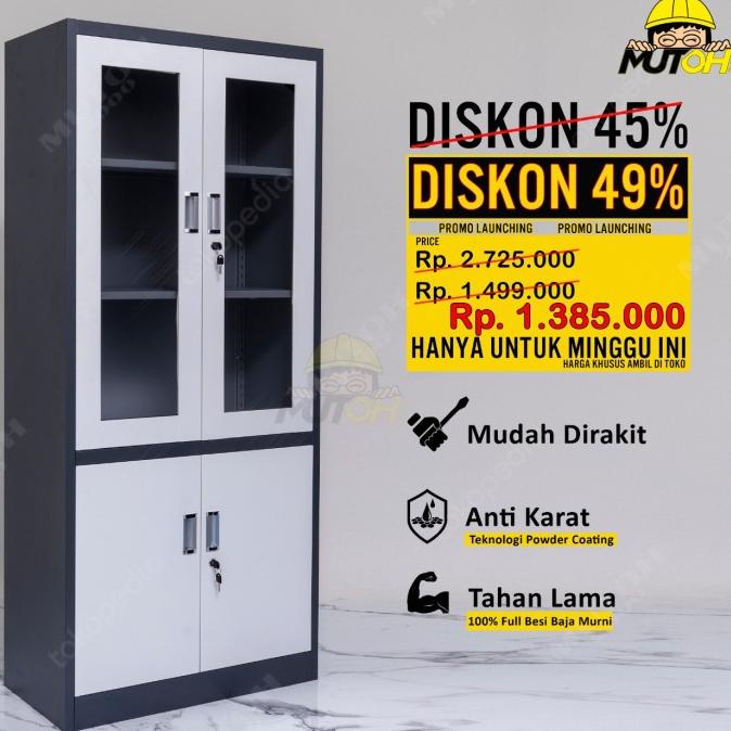 

TERLARIS LEMARI ARSIP FILING CABINET BESI 4 PINTU SWING KOMBINASI - 106 TERBAIK