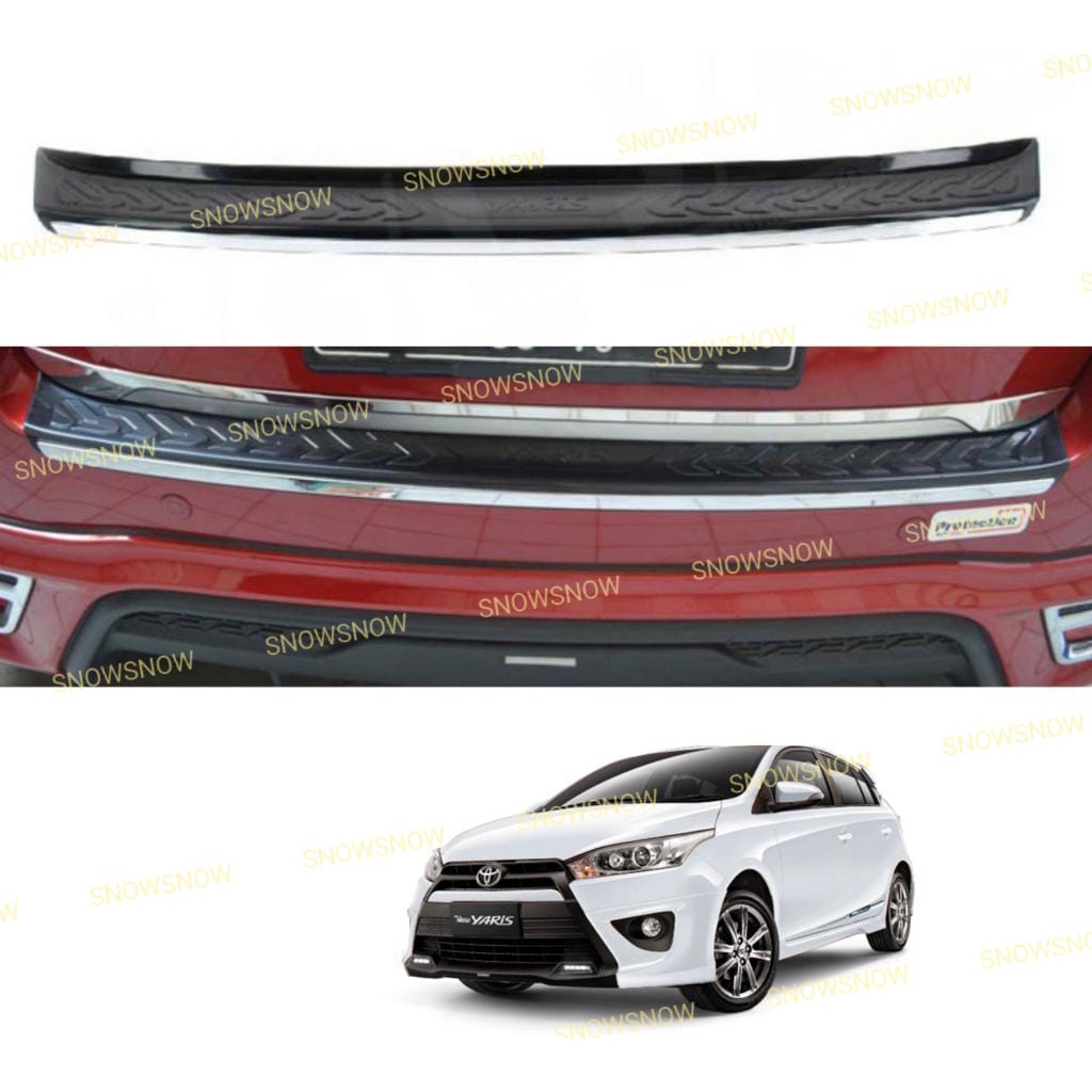 Sillplate Belakang Grand All New Yaris Elegant Hitam List Chrome