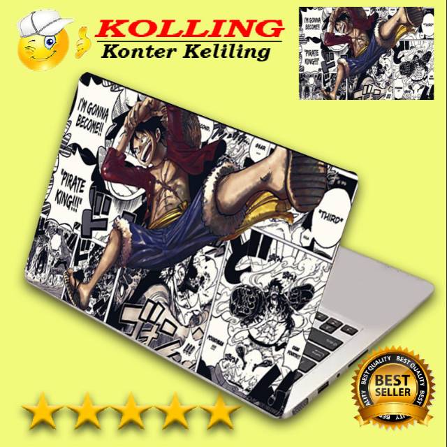 Garskin Laptop Komik Wallpaper One Piece Luffy Skin Laptop Stiker Laptop