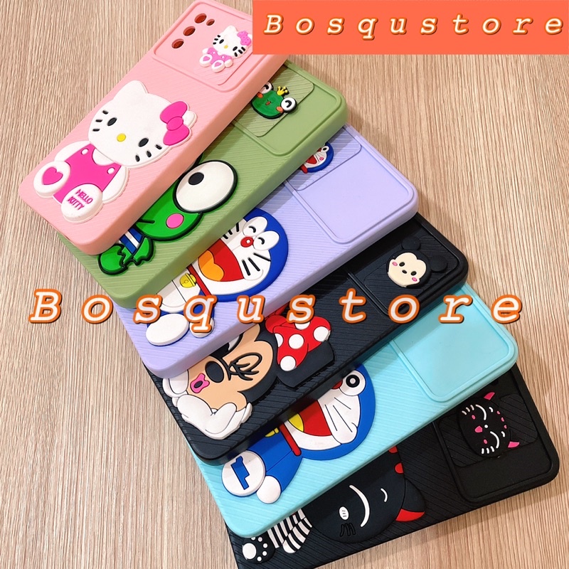 CASE SLIDE CAMERA REDMI NOTE 11/ NOTE 11PRO/ NOTE 10/ NOTE 10S/ NOTE 10PRO/ NOTE 10 5G/ NOTE 9/ SOFT CASE MACARON SLIDE CAMERA KARAKTER KARTUN