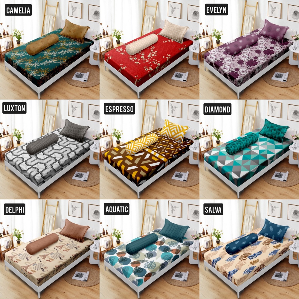 Vallery Quincy - Sprei FITTED Single T30 (120x200) tinggi 30 Terlaris pilihan