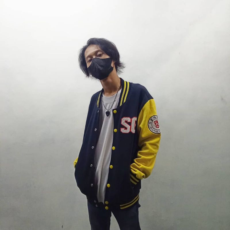 VARSITY JACKET SOGANG UNIVERSITY NAVY AND YELLOW