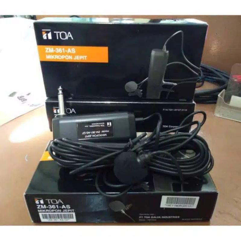mic imam mic jepit TOA ZM 361 AS mic clip on TOA original