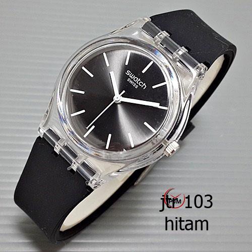 jam tangan Swatch / jtr 103 hitam