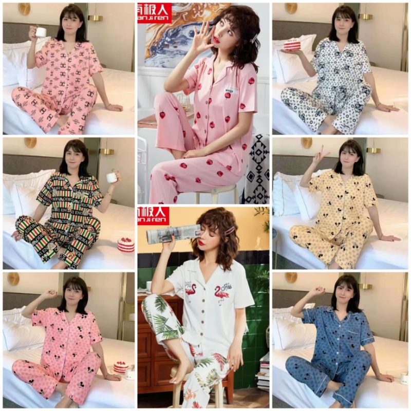 Piyama wanita import cp/fashion wanita/baju tidur murah C10-D