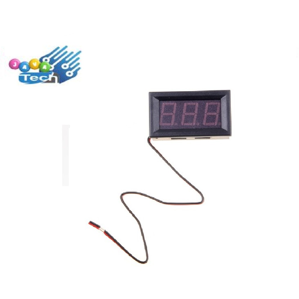 Voltmeter 70 - 500V AC 0,56 inch 2 Kabel dengan Frame Volt Meter